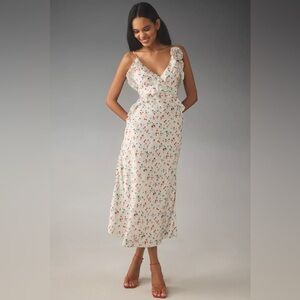 Anthropologie Bardot Olea Sleeveless Ruffle Midi Dress
